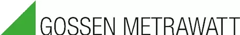 Grünes rechtwinkliges Dreieck links neben dem schwarzen Schriftzug GOSSEN METRAWATT